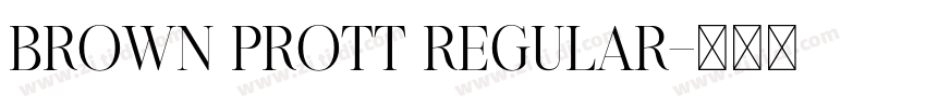 brown prott regular字体转换